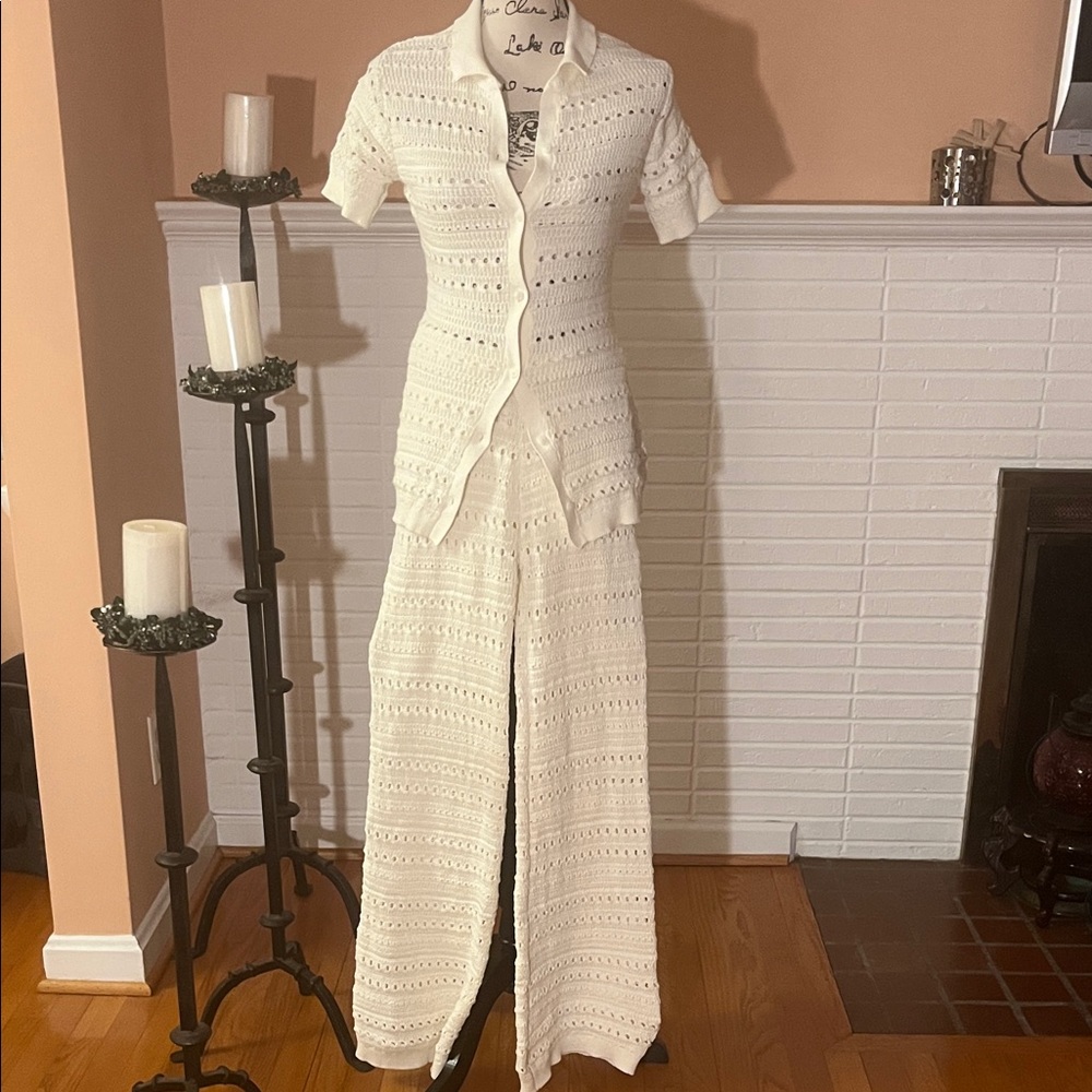 Fashion Nova 2 PC Open Weave Knit Set